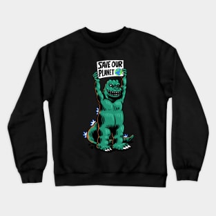 Monster save our planet Crewneck Sweatshirt